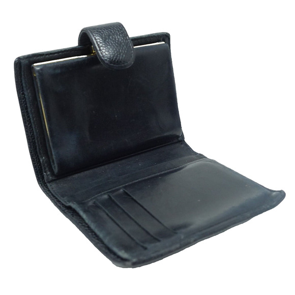 Chanel Black CC Compact Bifold Leather Caviar Purse Wallet Box CC-W0712P-C007 - Picture 7 of 9